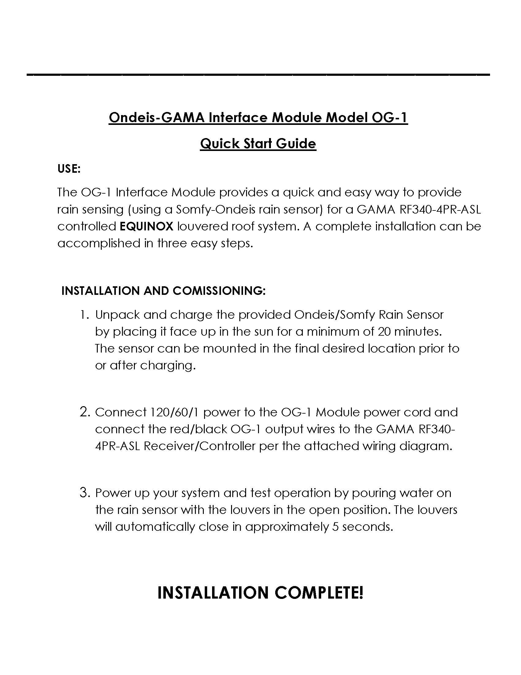 OG-1 Interface Module